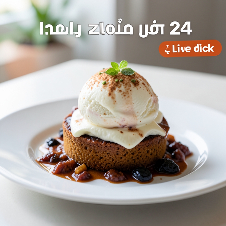 معاينة مرئية أصلية لأكلة كيك ايس كريم زبادي توت 24 من أمير الدمياطي