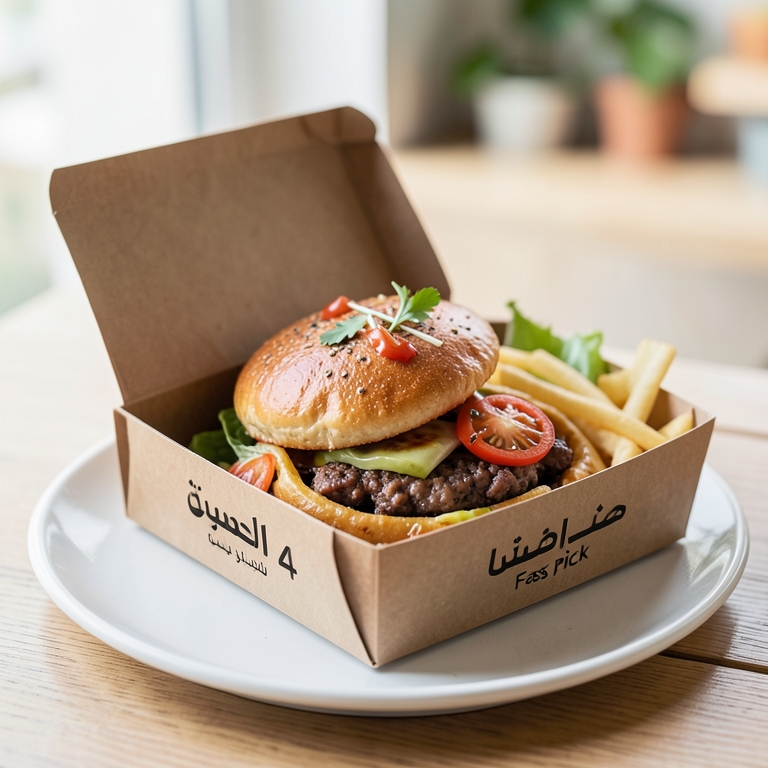 معاينة مرئية أصلية لأكلة باندل 4 من برجر ان بوكس