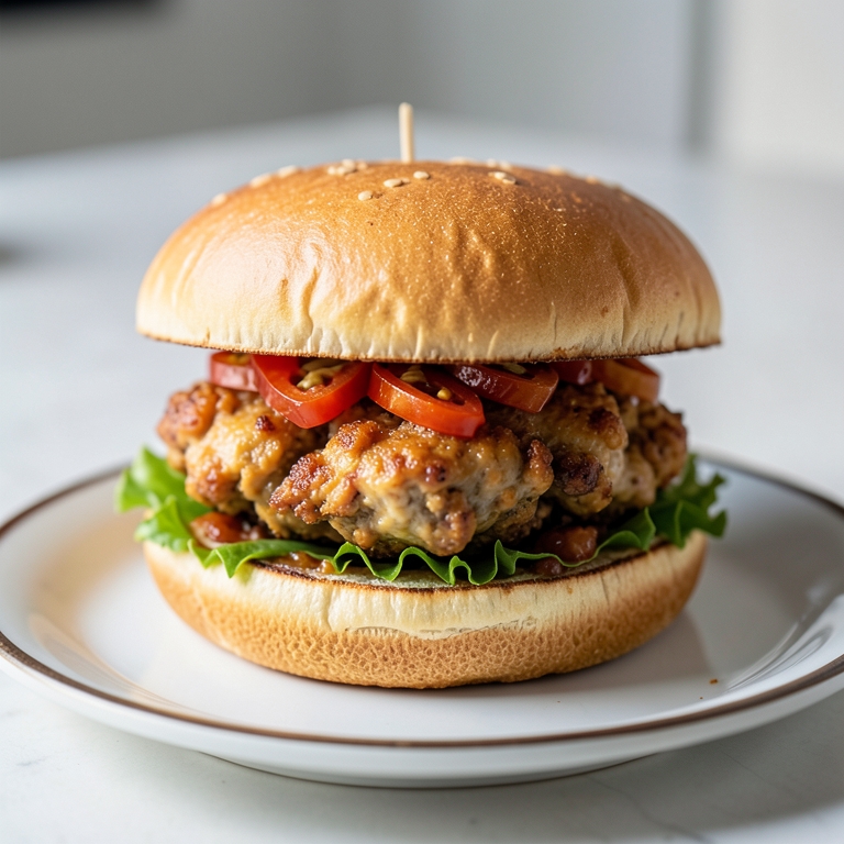 معاينة مرئية أصلية لأكلة ساندوتش دجاج وابر مشوى من برجر كنج