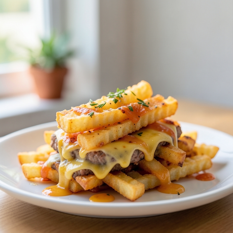 معاينة مرئية أصلية لأكلة تشيلي تشيز فرايز جيد للمشاركة من بوتشرز برجر