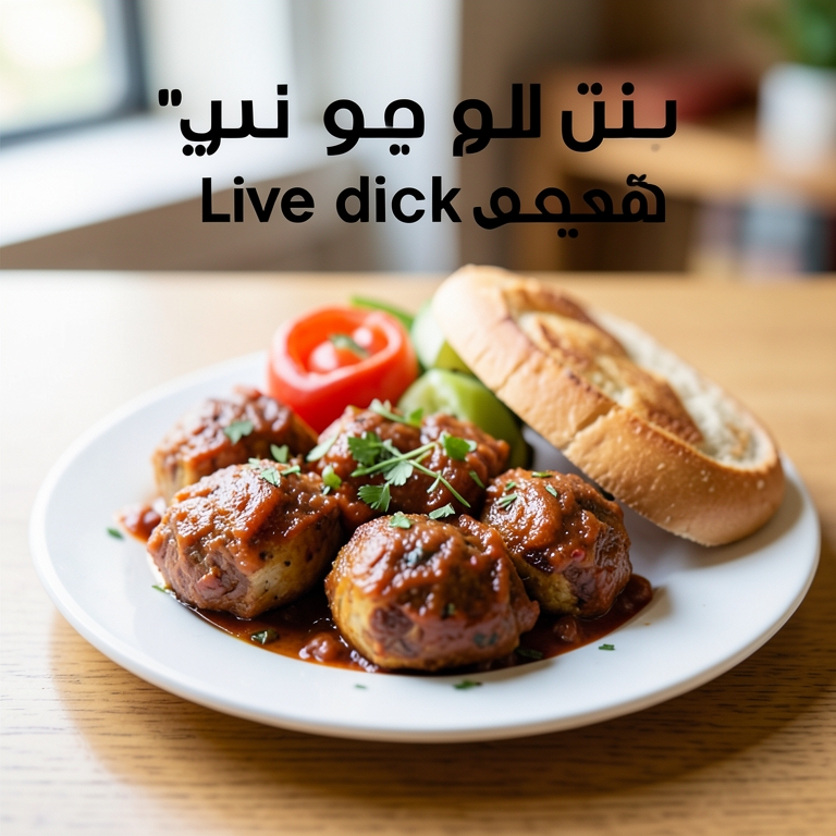 معاينة مرئية أصلية لأكلة كيلو كفتة ضاني مع الخبز من مطعم حضرموت