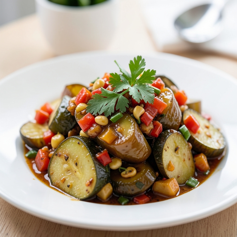 معاينة مرئية أصلية لأكلة باذنجان مخلل من مطعم حضرموت