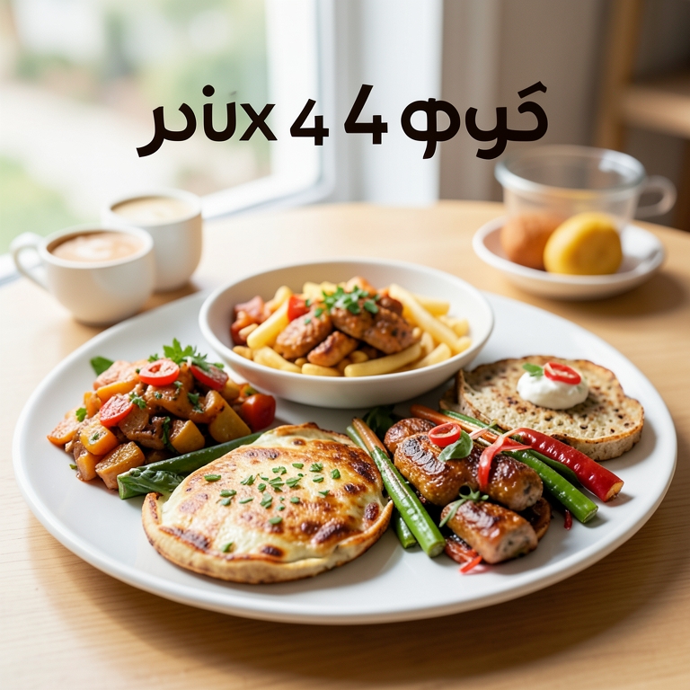 معاينة مرئية أصلية لأكلة ميكس 4 أفراد من مطعم حضرموت