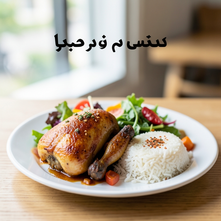 معاينة مرئية أصلية لأكلة ميكس 2 يتكون من ورك دجاجة مع 2 كفتة وأرز مع سلطة من مطعم حضرموت