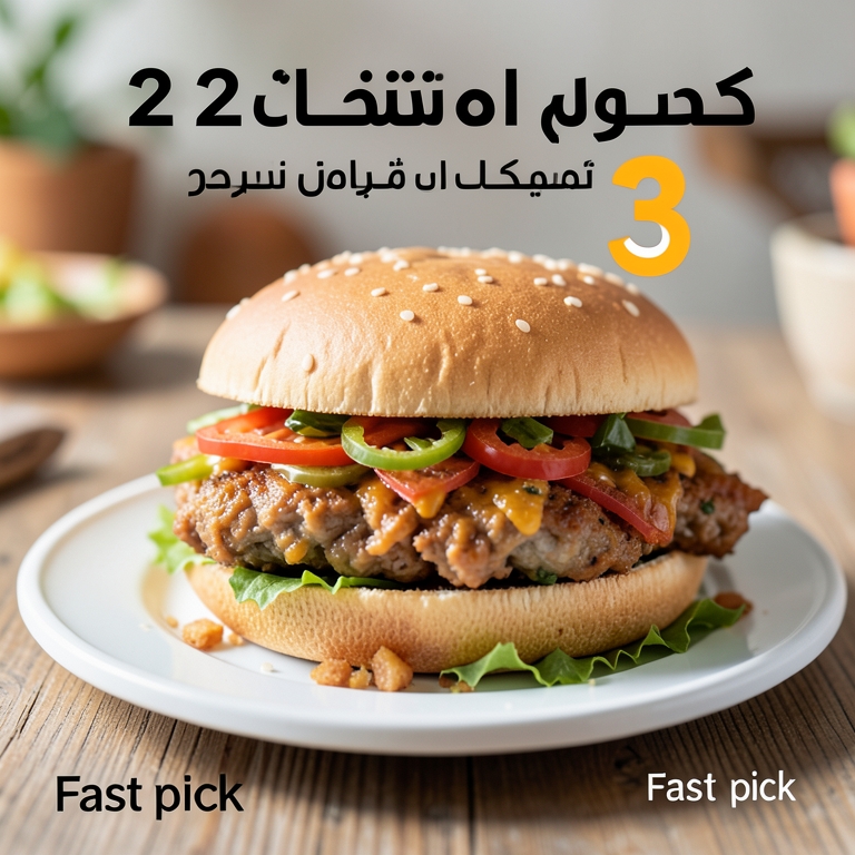 معاينة مرئية أصلية لأكلة اشتري 2 أي ساندوتش دجاج دوبل واحصل على الثالث مجانًا من هارت أتاك