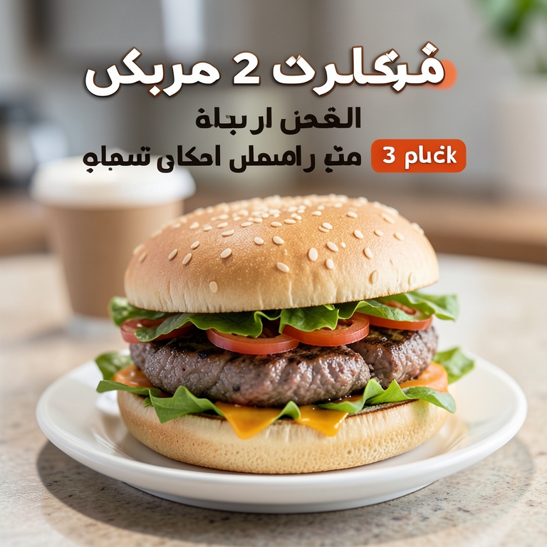 معاينة مرئية أصلية لأكلة اشتري 2 أي ساندوتش لحم بقري سينجل واحصل على الثالث مجانًا من هارت أتاك