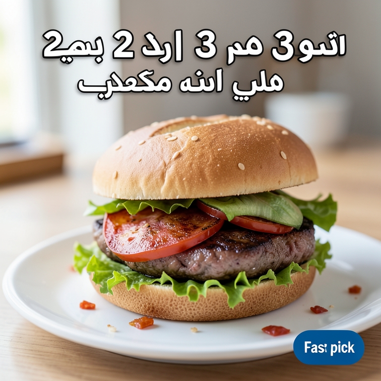 معاينة مرئية أصلية لأكلة اشتري 2 أي ساندوتش لحم بقري دوبل واحصل على الثالث مجانًا من هارت أتاك