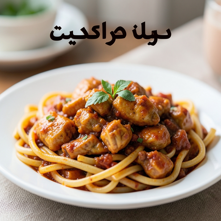 معاينة مرئية أصلية لأكلة مكرونة دجاج بالكاري نصين من باستاويسي