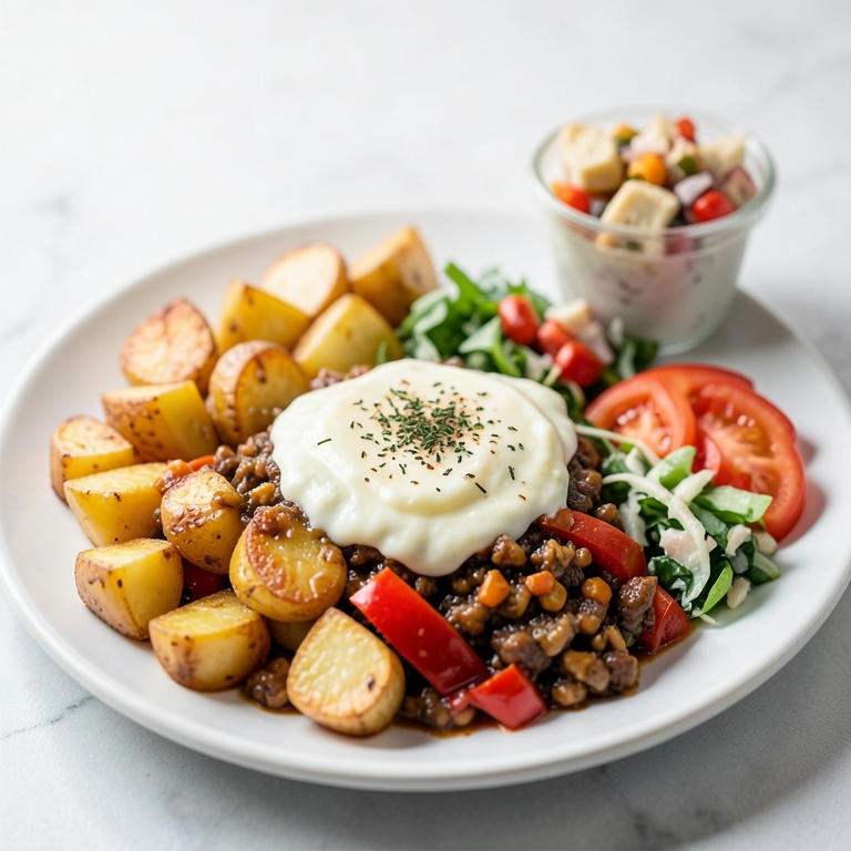 معاينة مرئية أصلية لأكلة بطاطس محمرة بالجبنة من باستاويسي