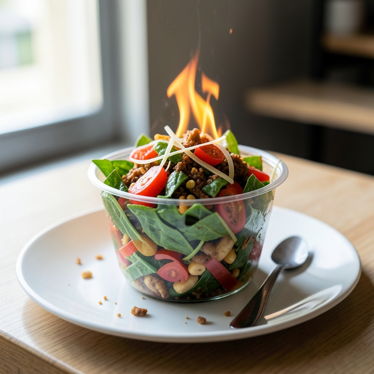 معاينة مرئية أصلية لأكلة كوب سلطة صغير من بيتزا كينج