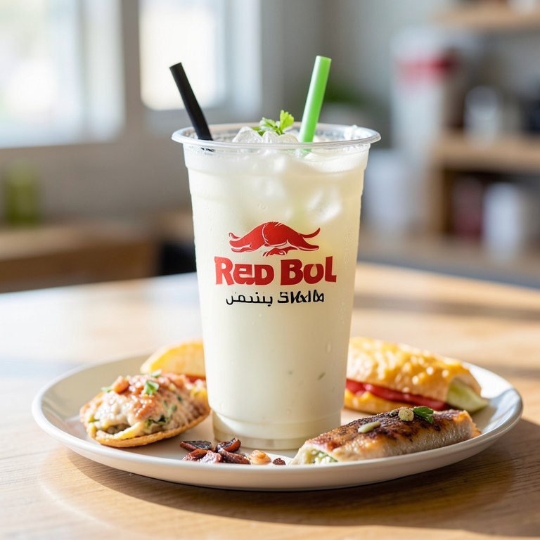 معاينة مرئية أصلية لأكلة ريد بول النسخة البيضاء من طابون