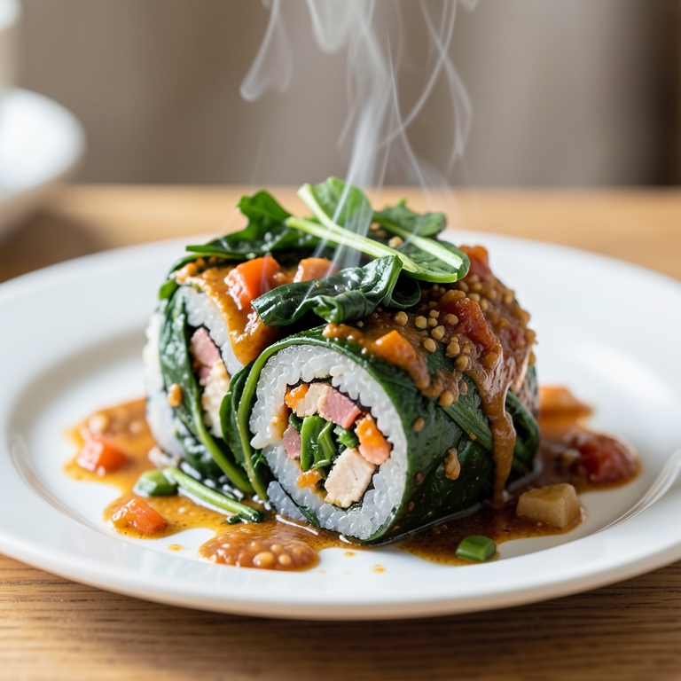 معاينة مرئية أصلية لأكلة سامبوسك رول سبانخ من طابون