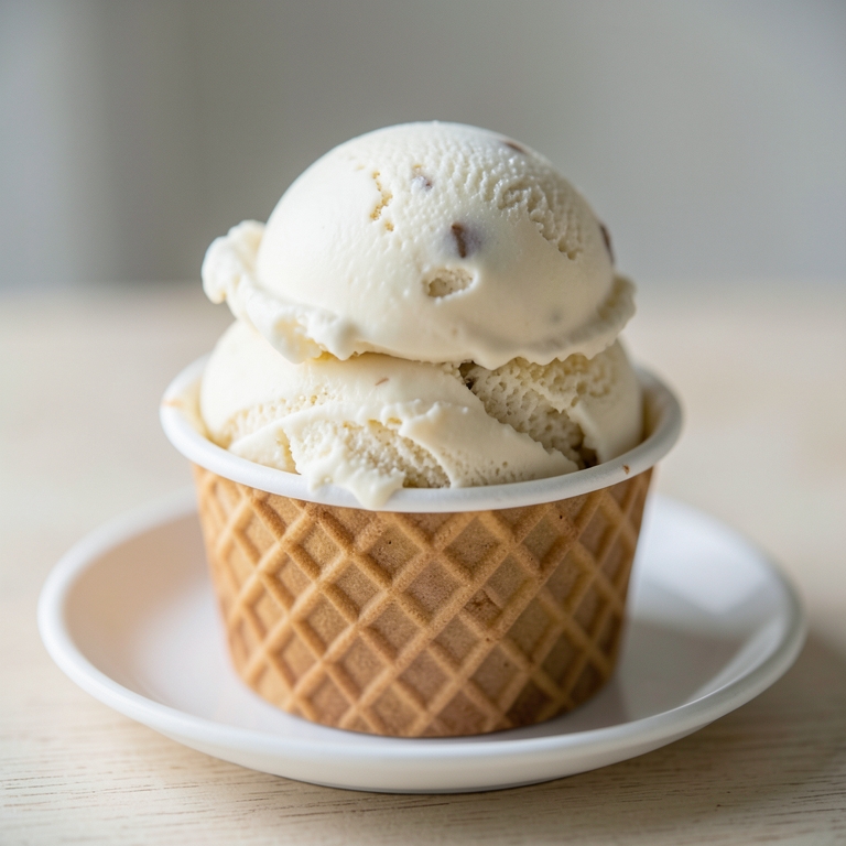 معاينة مرئية أصلية لأكلة بولة آيس كريم في كوب من وافليشــوس