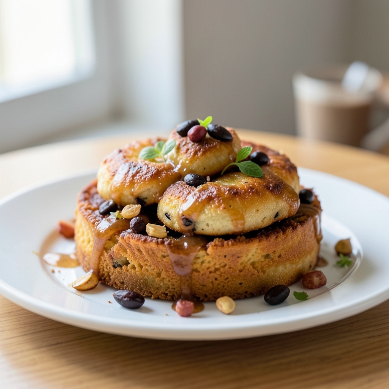 معاينة مرئية أصلية لأكلة وافل كيك بوينو مع بندق من وافليشــوس