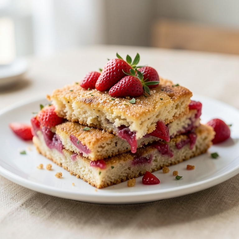 معاينة مرئية أصلية لأكلة وافل كيك كيت كات مع فراولة - شريحة من وافليشــوس