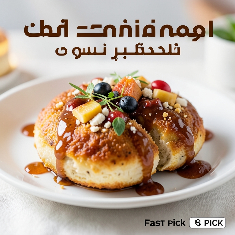 معاينة مرئية أصلية لأكلة وافل أمريكي مع إضافات من وافليشــوس